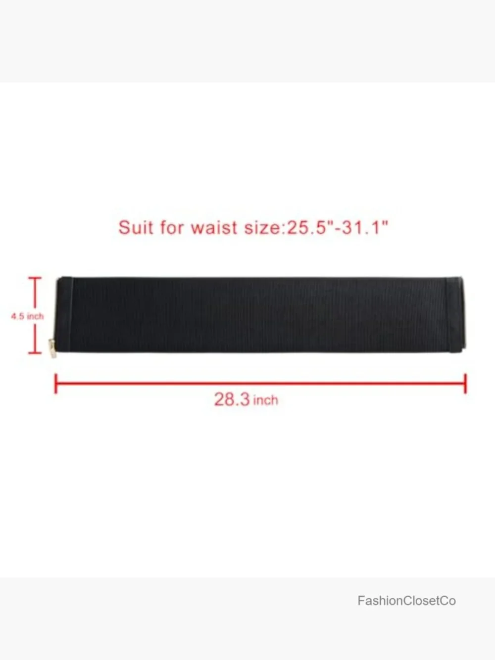 Elastic Cinch Stretch Fashion Waistband Vintage Dress Belt with Zipper